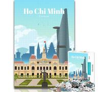 Rompecabezas para Adultos Viaje a Ciudad Ho Chi Minh, 1000 Piezas, Adolescentes, Juego Educativo, Juguete de desafío para Mujeres y Hombres, 75x50cm