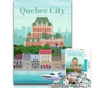 Rompecabezas para Adultos: Viaje a la Ciudad de Quebec, 1000 Piezas, Juguete Educativo Intelectual descompresor, Regalo de Amigo Secreto, 75x50cm