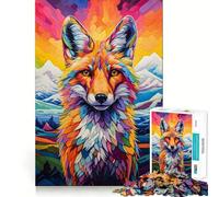 Rompecabezas para Adultos Vibrant Highland Fox de 1000 Piezas Desarrolla la Memoria y es Divertido Troquelado de Alta precisión Fácil de Aprender Disfrute en Familia (50x75cm)