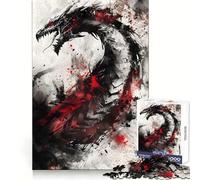 Rompecabezas para Adultos Viking Dragon Nidhogg de 1000 Piezas Mejora la Memoria Relajante y placentero Corte preciso Regalo Ideal (38x26cm)