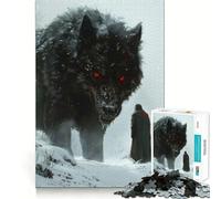 Rompecabezas para Adultos Viking Fenrir Wolf de 1000 Piezas,Juego Mental,Regalo,Troquelado de Alta precisión,Actividad Relajante para Grupos en Interiores (38x52cm)