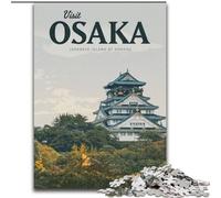 Rompecabezas para Adultos Visita Osaka, para Mayores de 14 años Cada Pieza es única Juego Divertido y desafiante para Toda la Familia Buen Regalo 26x38cm