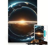 Rompecabezas para Adultos Vista Espacial de la Tierra de 1000 Piezas Un Juego de ingenio para el hogar Un Regalo Memorable 50x75cm