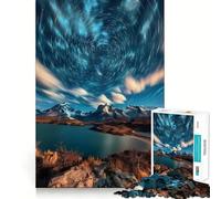 Rompecabezas para Adultos Vórtice Estrellado sobre Picos de 1000 Piezas Fortalece la Memoria Arte Coleccionable con Bordes limpios y tranquilos 38x52cm