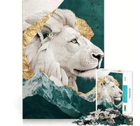 Rompecabezas para Adultos White Lion Mountain de 1000 Piezas Desarrolla la Memoria y la Capacidad de memorización Diversión con Troquelado de Alta precisión Fácil de Aprender Disfrute en Familia