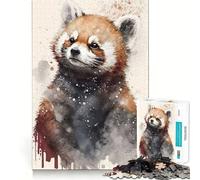 Rompecabezas para Adultos Wild Red Panda de 1000 Piezas,Ideal para desarrollar la Memoria Diseño Estable,sin Piezas Que se muevan Compacto y Divertido para Jugar en Familia (38x52cm)