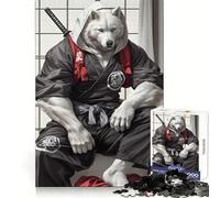 Rompecabezas para Adultos Wolf Samurai Katana, 1000 Piezas, para Pensar con claridad, Relajarse y desconectar Bordes precisos (38x52cm)