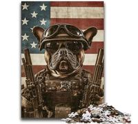 Rompecabezas para Adultos y Adolescentes, 1000 Piezas, Bulldog, Fuerzas Especiales, Juego Educativo, desafío, Juguete, decoración de Pared, cumpleaños y Navidad, 38x26cm