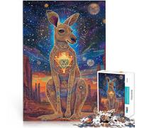 Rompecabezas para Adultos y Adolescentes 1000 Piezas Canguro de Colores Hecho de Papel，para Mayores de 14 años Desafío difícil para aliviar el estrés Regalo - Juego desafiante。tamaño：26x38cm