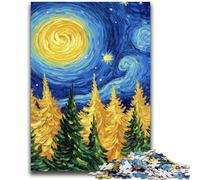 Rompecabezas para Adultos y Adolescentes, 1000 Piezas, Cielo Nocturno, Bosque, Juegos educativos, decoración del hogar, Regalo de cumpleaños, Arte de Pared, 50x75cm