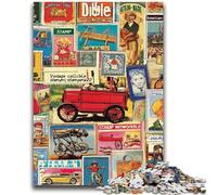 Rompecabezas para Adultos y Adolescentes, 1000 Piezas, Collage de Sellos Postales Antiguos, Juegos educativos, decoración del hogar, Juego Educativo para cumpleaños y Navidad, 26x38cm