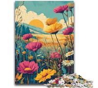 Rompecabezas para Adultos y Adolescentes, 1000 Piezas, Flores Silvestres de Verano, Ayuda a ejercitar el Cerebro, Juguetes adictivos para Cultivar la Paciencia, Adecuado para Parejas, 50x75cm