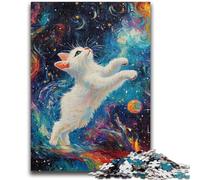 Rompecabezas para Adultos y Adolescentes, 1000 Piezas, Gato en el Espacio, Ayuda a ejercitar el Cerebro, Juguetes adictivos para Cultivar la Paciencia, Adecuado para Parejas, 26x38cm