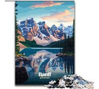 Rompecabezas para Adultos y Adolescentes,1000 Piezas,Paisaje del Parque Nacional Banff,Ayuda a ejercitar el Cerebro,Juguetes adictivos para Cultivar la Paciencia,Regalo para cumpleaños (38x26cm)