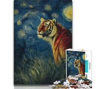 Rompecabezas para Adultos y Adolescentes, 1000 Piezas, Star Tiger, un desafío difícil para aliviar el estrés con póster a Juego y Hoja de Trivia de 75x50cm