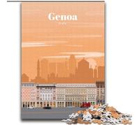 Rompecabezas para Adultos y Adolescentes,1000 Piezas,Viaje a Génova,desafiantes Juegos de Actividades Familiares,Juguete de Bricolaje para decoración de Pared del hogar,Regalos (38x52cm) 1000 Piezas