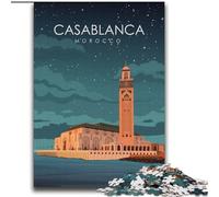Rompecabezas para Adultos y Adolescentes, 2000 Piezas, póster de Viaje de Casablanca, Apto para Mayores de 14 años Difícil de completar, Pero Divertido y Divertido Gran Regalo 70x100cm