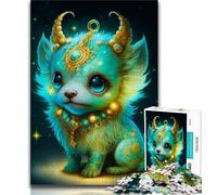 Rompecabezas para Adultos y Adolescentes Adorables Rompecabezas de bebé dragón para Adolescentes, un desafío difícil para aliviar el estrés Regalos de Amigo Secreto (tamaño 75x50cm)