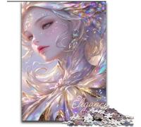 Rompecabezas para Adultos y Adolescentes: Anime Angel Girl, Juego Familiar para aliviar el estrés, desafío difícil y fomentar el Amor en Pareja tamaño 26x38cm