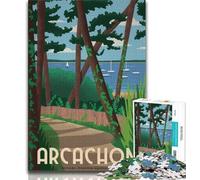 Rompecabezas para Adultos y Adolescentes Arcachon, un desafío difícil para aliviar el estrés, interacción Entre Padres e Hijos a Partir de 14 años, 38x26cm