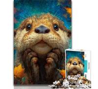 Rompecabezas para Adultos y Adolescentes Bonitos Rompecabezas de Nutria para Adolescentes, un desafío difícil para aliviar el estrés Regalos de Amigo Secreto (tamaño 75x50cm)