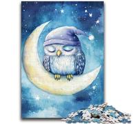 Rompecabezas para Adultos y Adolescentes: Búho durmiendo, Juguete adictivo para estimular la Inteligencia y la decoración del hogar (38x26cm)