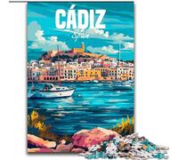 Rompecabezas para Adultos y Adolescentes, Cádiz, España, Juegos educativos, decoración del hogar, Apto para Escritorio, 50x75cm