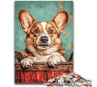 Rompecabezas para Adultos y Adolescentes: Corgi Feliz, un Juego desafiante para Todos, para Mujeres y Hombres, 50x75cm
