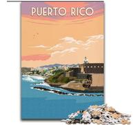 Rompecabezas para Adultos y Adolescentes de 1000 Piezas de Puerto Rico y San Juan Juguete Educativo para aliviar el estrés, Toda la Familia 50x75cm