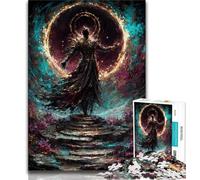 Rompecabezas para Adultos y Adolescentes de 1000 Piezas: Dios Misterioso de la Muerte Juguete Educativo para aliviar el estrés, Toda la Familia 38x26cm