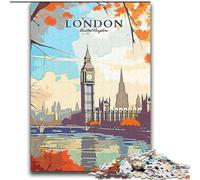 Rompecabezas para Adultos y Adolescentes de 1000 Piezas,Londres,Big Ben,Viajes,Ayuda a ejercitar el Cerebro,Juguetes adictivos para Cultivar la Paciencia,Regalo para cumpleaños (38x52cm),1000 Piezas