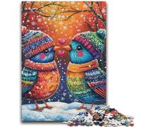 Rompecabezas para Adultos y Adolescentes de 1000 Piezas, pájaros del Amor, para Mayores de 14 años, Hermoso diseño, Juego, Hermoso diseño, Gran Regalo, 26x38cm