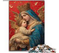 Rompecabezas para Adultos y Adolescentes de 1000 Piezas: Retrato de María la Madre Juego desafiante para Disfrutar en Familia con Piezas aleatorias Que encajan Perfectamente 50x75cm
