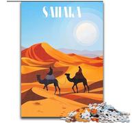 Rompecabezas para Adultos y Adolescentes de 1000 Piezas: Viaje por el Sahara, un desafío difícil para aliviar el estrés, decoración única para el hogar y Regalos (38x26cm), 1000 Piezas