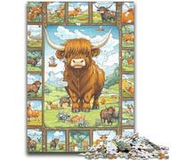 Rompecabezas para Adultos y Adolescentes de 1000 Piezas, Yak Collage, un Juego desafiante para Jugar en Familia Toda la Familia 26x38cm