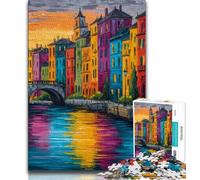 Rompecabezas para Adultos y Adolescentes de Venecia, Italia Juego desafiante y Educativo para Toda la Familia, Ideal para cumpleaños y Navidad 38x26cm