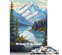 Rompecabezas para Adultos y Adolescentes del Parque Nacional Wrangell-St. Elias, Alaska, 1000 Piezas, Regalo de Madera, decoración Familiar, 1000 Piezas (75 x 50 cm)