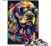 Rompecabezas para Adultos y Adolescentes, diseño de Perro Cocker Spaniel, Juegos educativos, decoración del hogar, colección de Artistas, Bellas Artes, 70x100cm