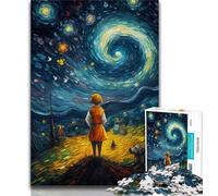 Rompecabezas para Adultos y Adolescentes El Principito del Cielo Nocturno, Ayuda al Cerebro a ejercitar, Juguetes adictivos para Cultivar la Paciencia, decoración, 38x26cm