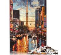 Rompecabezas para Adultos y Adolescentes: El Strip de Las Vegas, EE. UU. Rompecabezas de Madera para Adultos, Adolescentes, 1500 Piezas (85 x 57 cm)