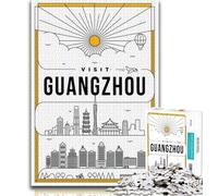 Rompecabezas para Adultos y Adolescentes en Guangzhou, China Un Juego desafiante, Toda la Familia (75x50cm)