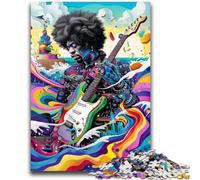 Rompecabezas para Adultos y Adolescentes: Guitarrista psicodélico, un desafío difícil para aliviar el estrés Regalo Ideal para Toda la Familia 26x38cm