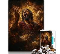 Rompecabezas para Adultos y Adolescentes: Jesús, un Juego para aliviar el estrés y Matar el Tiempo en casa, con póster a Juego y Hoja de Trivia de 38x26cm