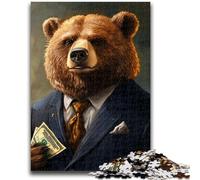 Rompecabezas para Adultos y Adolescentes: Oso Pardo, un Juego desafiante para Todos, para Mujeres y Hombres, 50x75cm