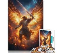 Rompecabezas para Adultos y Adolescentes: Pintura de Guerreros Medievales, Juegos educativos, decoración del hogar, Juego Educativo para cumpleaños y Navidad (38x26cm)