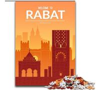 Rompecabezas para Adultos y Adolescentes, Rabat, Marruecos, Juegos Divertidos para la Familia, Regalos para Amigos y Familiares para Mayores de 14 años (50x75cm) 1000 Piezas