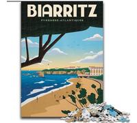 Rompecabezas para Adultos y Adolescentes, Rompecabezas Biarritz, Juguete Educativo para aliviar el estrés, Gran Regalo y Juguetes, 50x75cm