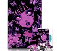 Rompecabezas para Adultos y Adolescentes: Rompecabezas de Anime Demon Girl para Adultos con póster y Hoja de Trivia a Juego para Mayores de 14 años 75x50cm