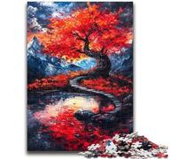 Rompecabezas para Adultos y Adolescentes, Rompecabezas de árbol de otoño para Juego Educativo, Juguete de desafío, decoración única para el hogar y Regalos, 50x75cm
