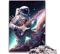 Rompecabezas para Adultos y Adolescentes, Rompecabezas de Astronauta Tocando la Guitarra para Mayores de 14 años, Juego de desafío único, Juegos Familiares, Regalos de cumpleaños y Navidad, 38x26cm